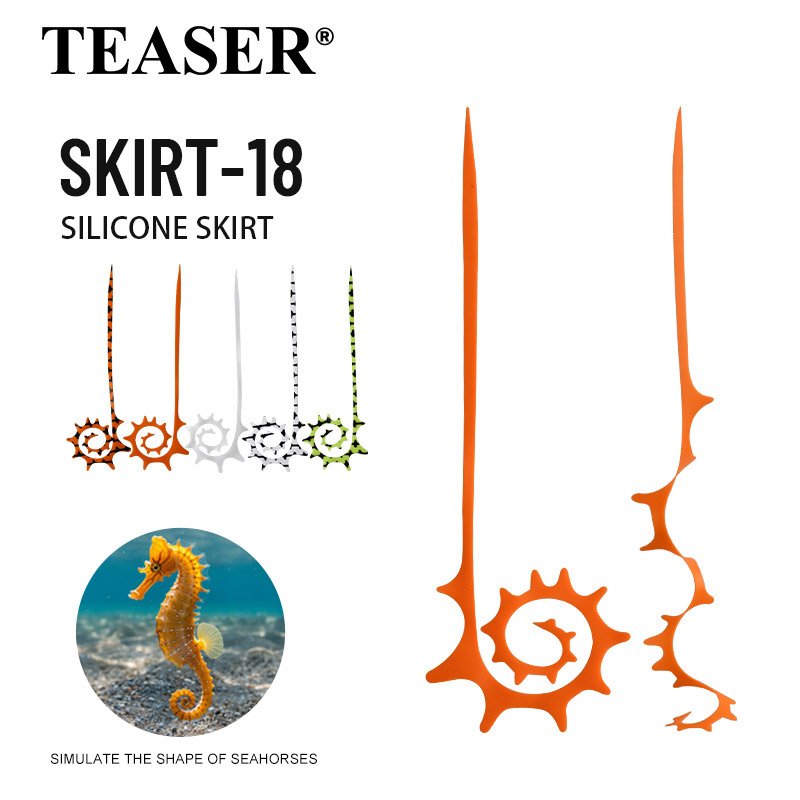 Fishing Lure Jig - TEASER 5 adet SKIRT-18 145mm Silikon