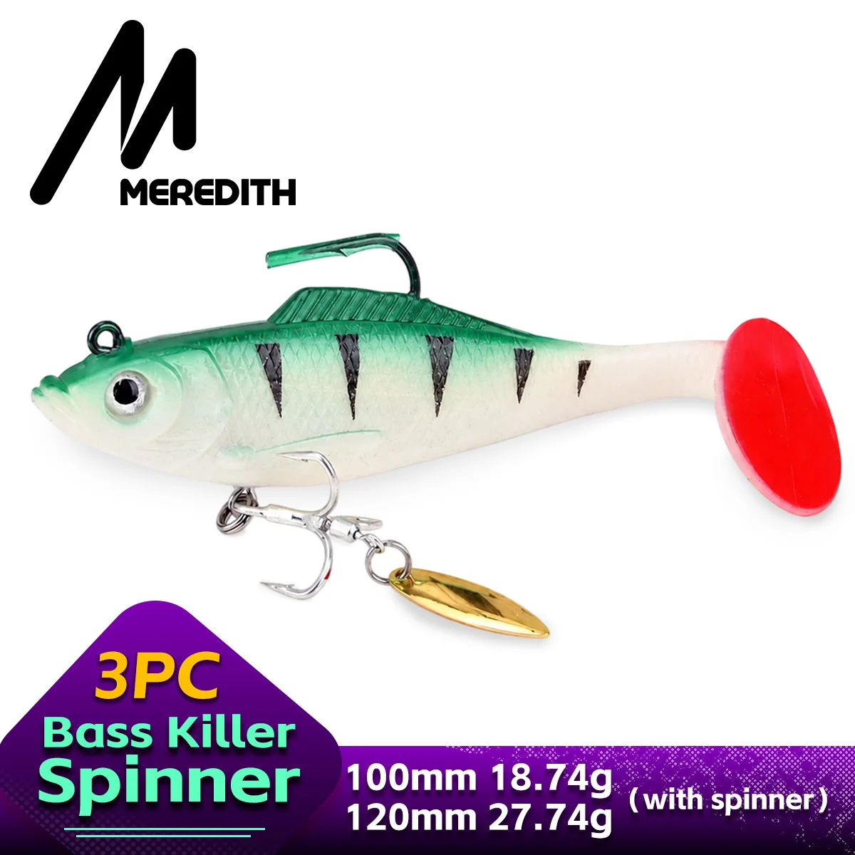 MEREDITH Döner Yem 10cm 12cm M - Fishing Lure Blade Bait incelemesi ve fiyatı