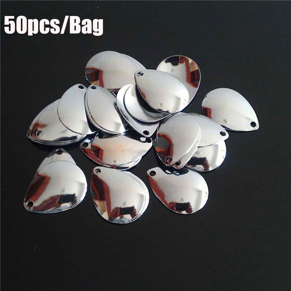 50 adet gümüş pürüzsüz nikel S - Fishing Lure Spoon incelemesi ve fiyatı
